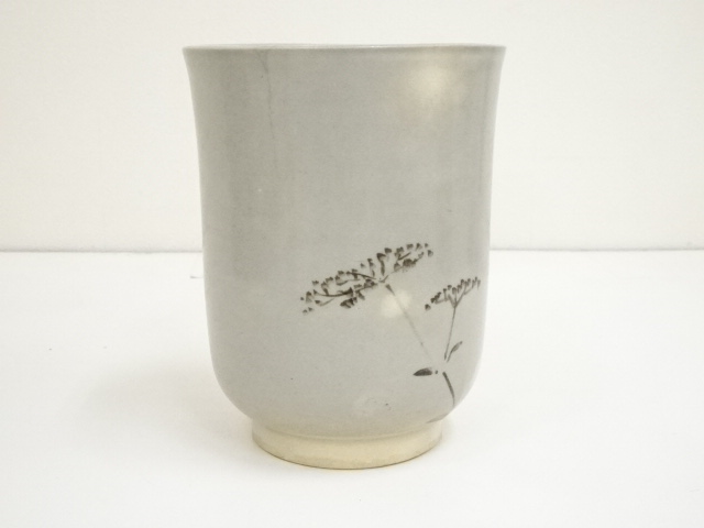 赤膚山焼　尾西楽斎　碧釉御所車車輪形花瓶　41cm 赤膚山焼 尾西楽斎 碧釉御所車車輪形花瓶 41cm-公式販売